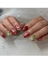 バレンタインネイル