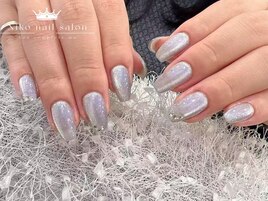 クリスマス/冬ネイル/ツイード