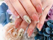 ディーネイル 天王寺(D-nail)/【小山】ガラスフレンチ☆ホロ