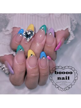 ブーネイル(boooo nail)/カラフルフレンチ