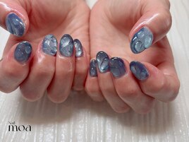 水滴ネイル　夏ネイル