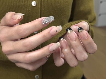 ネスネイル 池袋(Nes.nail)/フレンチ×ホロアート
