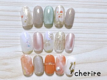 シェリール 北千住(Cherire)の写真/【アートの種類が豊富☆】大人女性のための上品ネイルならCherireにお任せ♪持ち込みも対応可能です◎