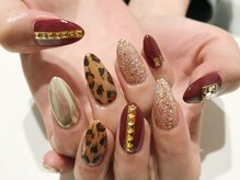 オープンジョー(open-jaw)/大人気！レオパード柄ネイル