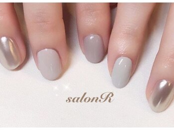 サロンアール(Salon R)/ワンカラー＋ミラーネイル