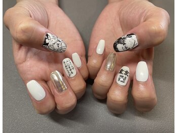 ネイルサロン ブリリアント(Nail Salon Brilliant)/ミラーネイル＋キャラネイル4