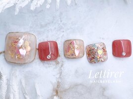 人気！シェルホロ閉じ込めネイル