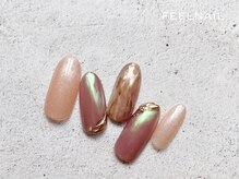 フィールネイル 天神橋店(feel nail)/ラメ/ミラー/オーロラ/ピンク