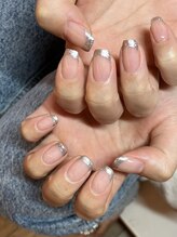 サロンビー(Salon B)/ラメフレンチネイル　パラジェル