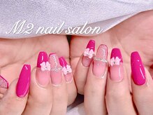 エムズ ネイルサロン(M2)/ハーフフレンチフラッシュネイル