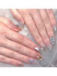 リボンデザインネイル