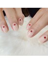 【Izumi】シンプルハートネイル