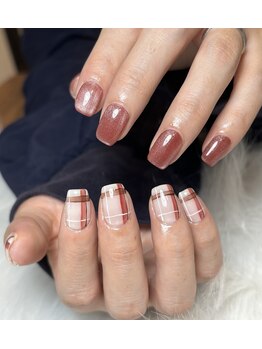 ミクシア(mixia)/チェックネイル