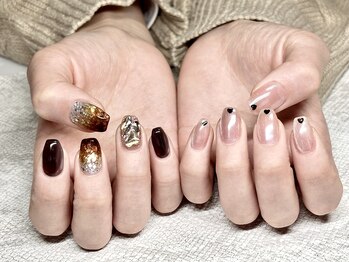 ティー クリア ネイルアンドアイラッシュ 中島店(T.Clear Nail & Eyelash)/アシメネイル