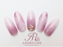 アンドルーチェ 芦屋モンテメール店(ANDRUCHE)/シェル×パープルネイル