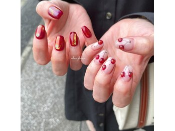 さくらんぼネイル