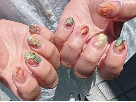 重ね塗りかけネイル
