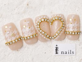 千鳥柄ストーンハート