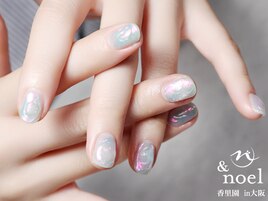 アイスシャボン玉ネイル