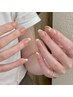【何度でも同価格】フレンチネイル（クリアベース）　￥6500￥→6000