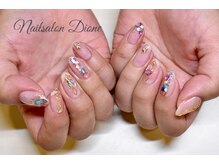 ネイルサロンアンドスクール ディオネ(Dione)/クリア×シェルネイル