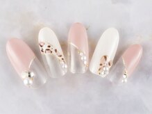 ネイルプラザ 河原町OPA店(NAIL PLAZA)/ヒョウ柄×ピンクネイル