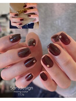 ゴトラネイル(5.tr_nail)/5本アートデザイン