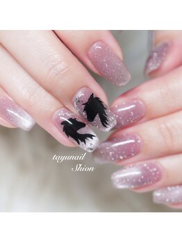 たゆ ネイル(たゆnail)/ハートシルエット午年ネイル