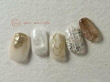 ネイルメゾン 梅田(NAIL MAISON)/ベージュツイードチェック