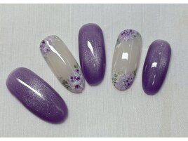 マグネット紫陽花ネイル