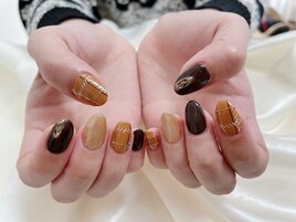 当月外定額B チェックネイル