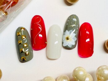 プルトワ(pourtoi)/キレイ目フラワーネイル