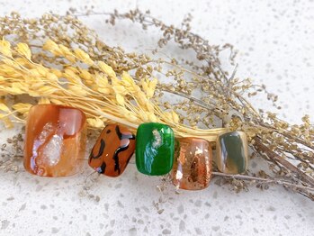 ネイルサロン&スクール ジーナ(GINA)/レオパード×ニュアンス