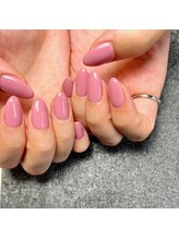 イル(ile)/桃色ワンカラーネイル