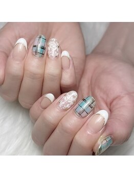 モモ(Momo)/チェック×フラワー×フレンチ