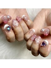マイオティック ネイル(miotic nail)/ピンクガーリーネイル