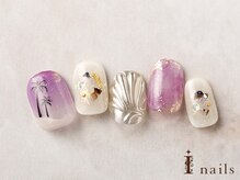 アイネイルズ 横浜EAST店(I-nails)/砂浜パームツリーネイル