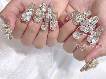 フラッフィーネイル(Fluffy Nail)の写真/《イベント前にもおすすめ★》”アート・パーツのせ放題”でお好みのデザインに♪3Dネイル＆スカルプも◎