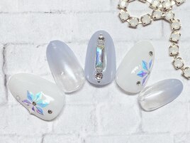 冬ネイル　オーロラネイル