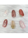 冬デザインの550円アートネイル