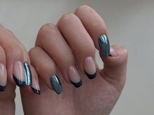 ミエレ(miele)/ネイビーミラーフレンチ