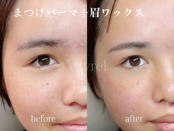 ヴィヴレル(Vivrel)/【まつげパーマ+眉ワックス】