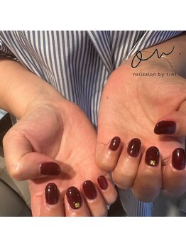 オンドットネイルサロンバイティントプラス(on. nailsalon by tint+)/ワンカラー+パーツ
