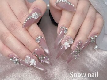 スノーネイルサロン 新宿店(Snow nail salon)の写真/雑誌掲載サロン★モデルも通う人気店☆パラジェル長さ出しの美フォルムが人気の秘密♪[パラジェル]
