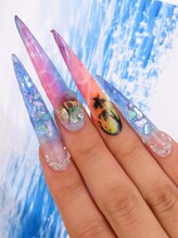 カラーズ 浜松店(colors)/サンセットネイル( *´艸｀)