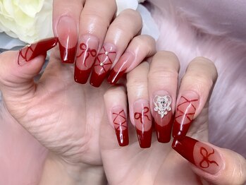 マシェリ(MA CHERIE)/赤フレンチ×リボン