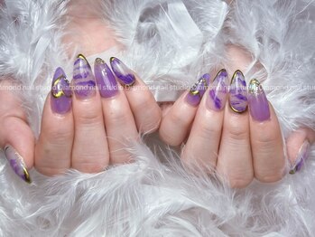 ダイアモンドネイルスタジオ 新宿店(Diamond Nail Studio)/スカルプ長さだし10本デザイン