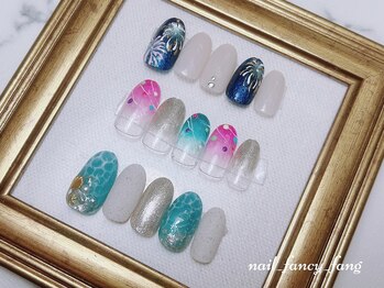 ネイル ファンシーファング(nail_fancy_fang)/季節定額デザイン【8月】