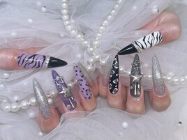 豹柄　ギャル　ロング