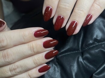 ネイルズバー 新宿店(Nails Bar)/ボルドーワンカラーネイル